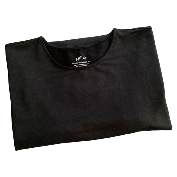 J. Jill Fit Women’s Rhodes Crew-Neck Tee Long Sleeves Stretch Black Shirt Sz XL - Picture 14 of 14